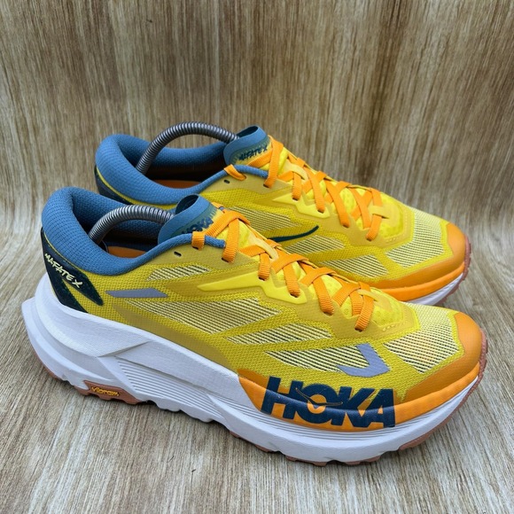 Hoka One One Mafate X Men's Size 10 Yellow Trail Running Shoes 1161990 ZTM